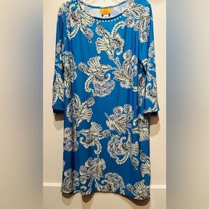 Ruby Road Petite, women’s PXL blue paisley print dress